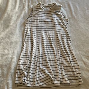 BCBGeneration white striped tank dress